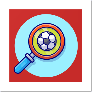 Finding Soccer Cartoon Vector Icon Illustration Posters and Art